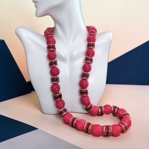 Vtg Chunky Beaded Necklace